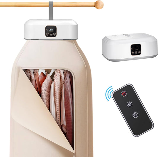 Portable Clothes Dryer，Mini Laundry Dryers with Remote Control, Small Compact Foldable Electric Drying Machine with Dry Bag for Travel,Rv, Home,Apartment